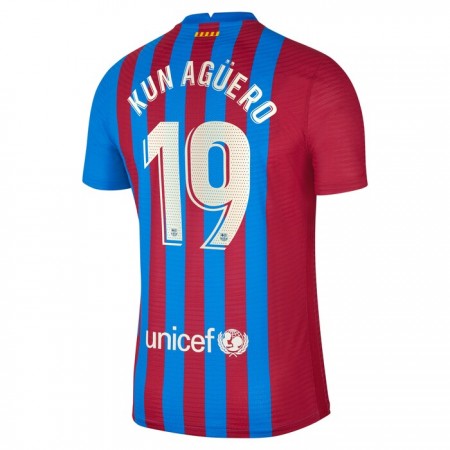 Billiga Fotbollströjor FC Barcelona Sergio Agüero 19 Hemma tröja 2021/22 Kortärmad